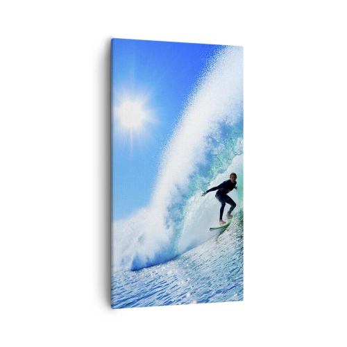 Cuadro sobre lienzo - Impresión de Imagen - A través de la gran ola - 55x100 cm