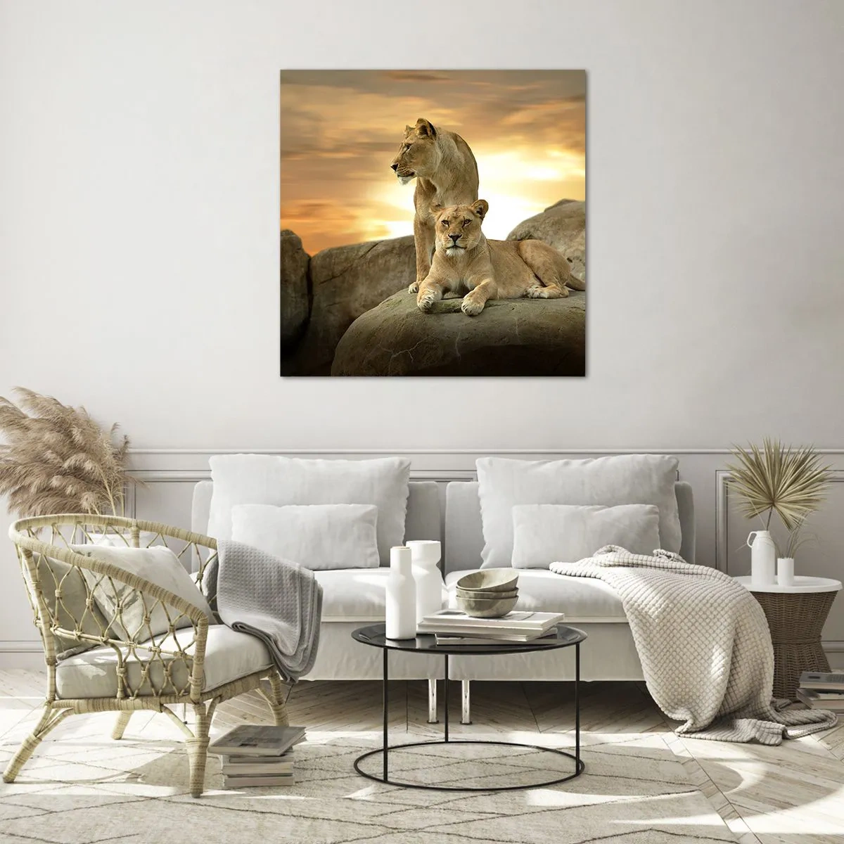 Cuadro sobre vidrio - Impresiones sobre Vidrio - Majestuosidad real - 70x70 cm