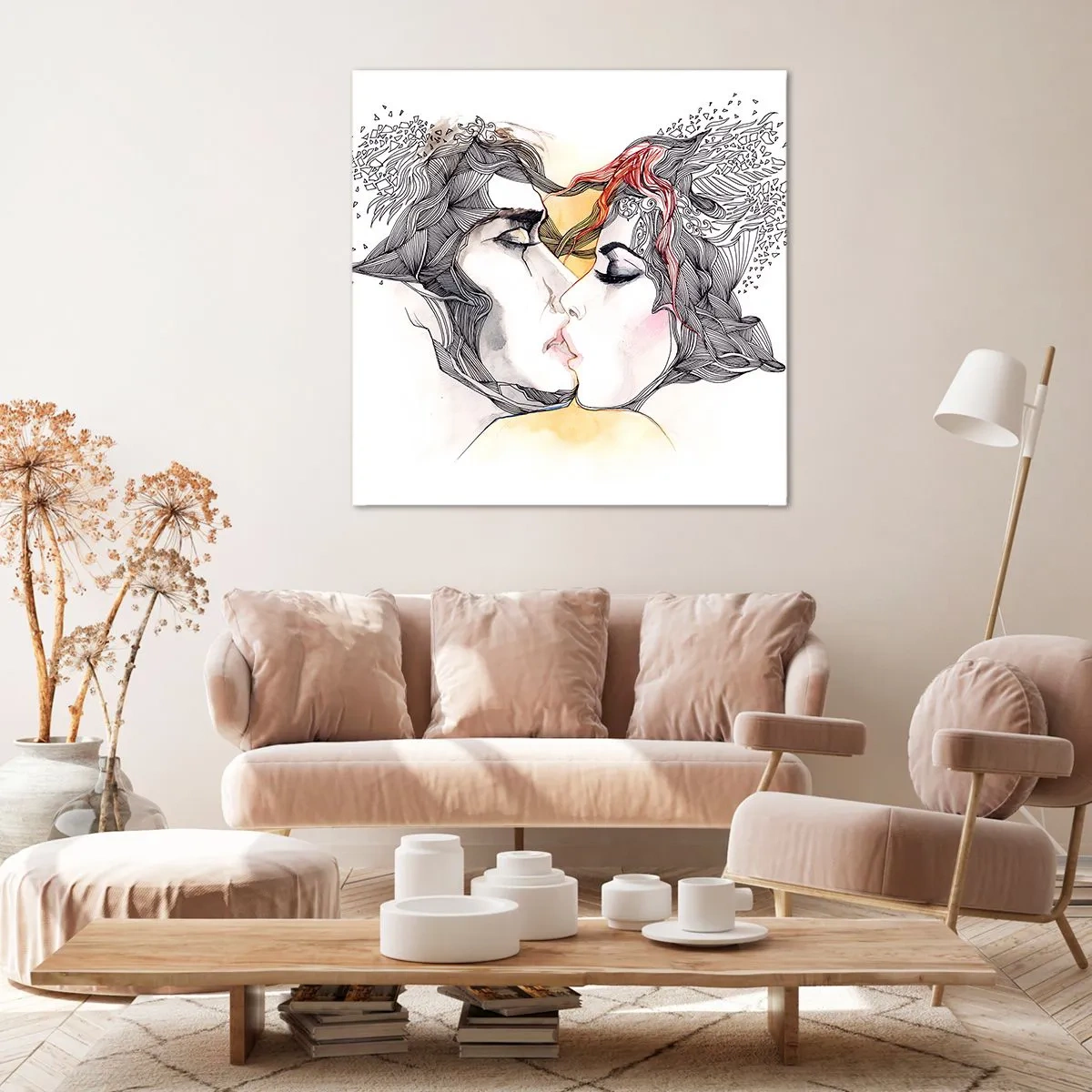 Cuadro sobre lienzo - Impresión de Imagen - El mundo no importa - 70x70 cm