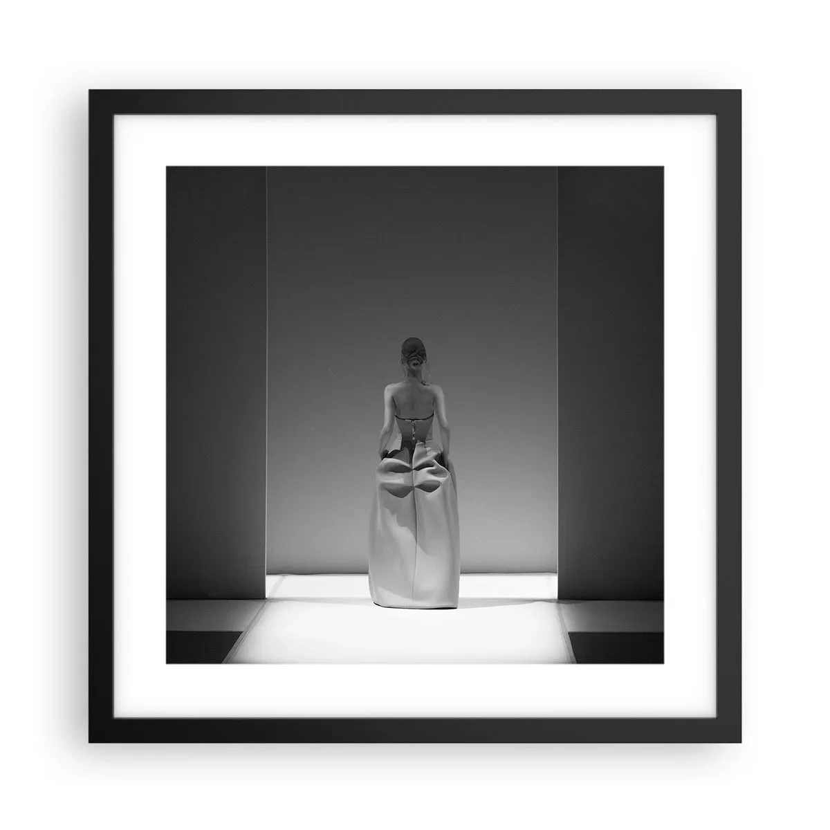 Póster en marco negro - Sencillez refinada - 40x40 cm