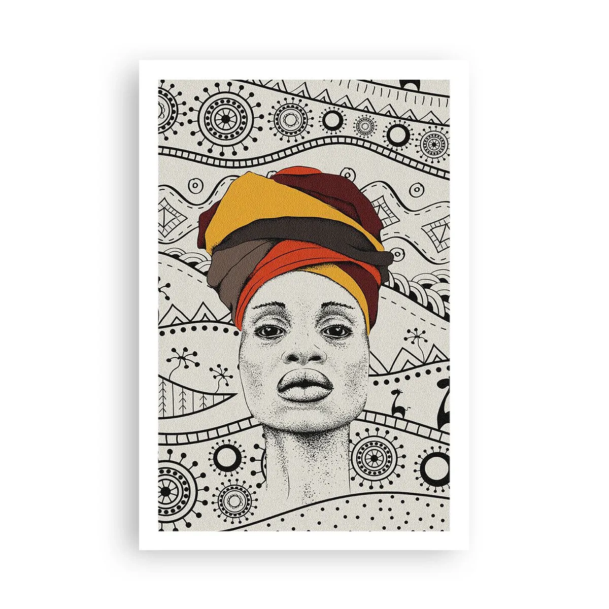 Póster - Retrato africano - 61x91 cm