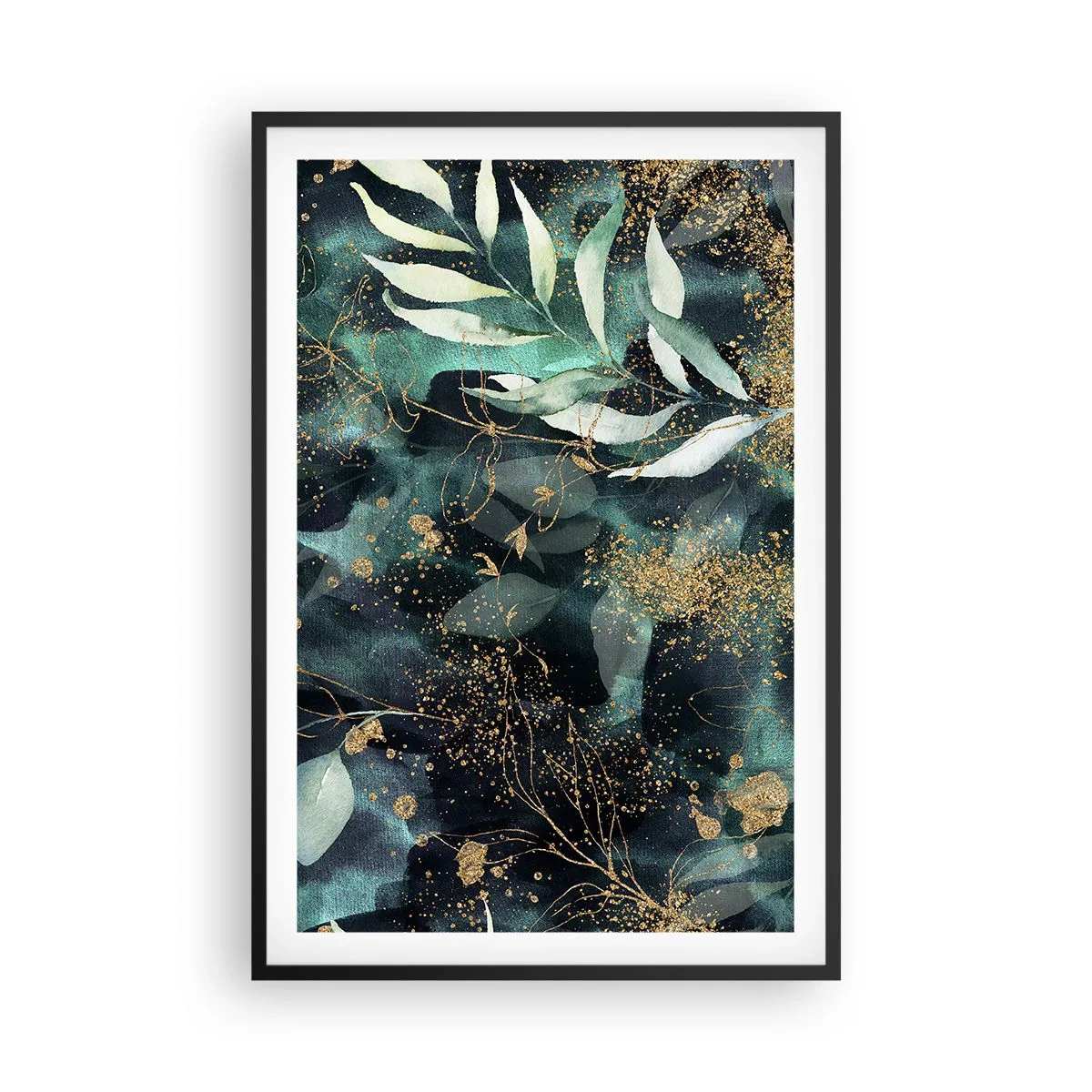 Póster en marco negro - Jardín encantado - 61x91 cm