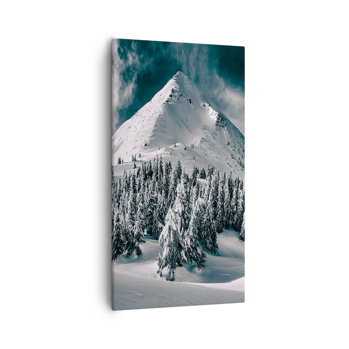 Cuadro sobre lienzo - Impresión de Imagen - Tierra de nieve y hielo - 55x100 cm