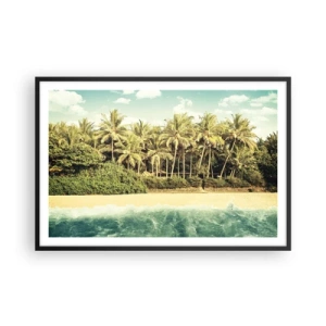 Póster en marco negro - ¿Qué tal aquí? - 91x61 cm