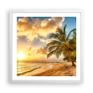 Póster en marco blanco - El eterno verano, siempre de vacaciones - 50x50 cm