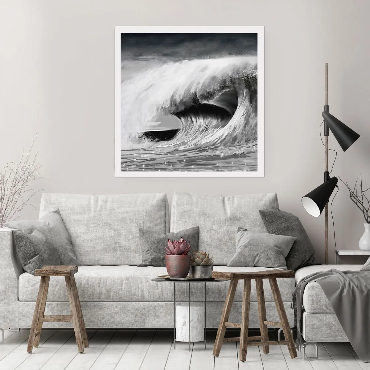 Póster - La ira del océano - 60x60 cm