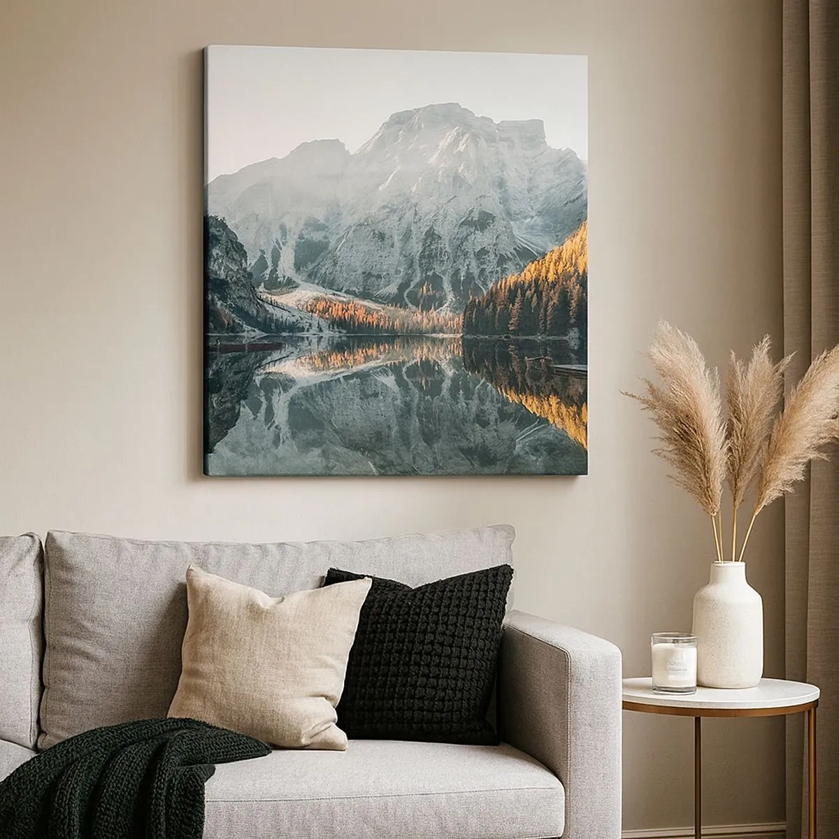 Cuadro sobre lienzo - Impresión de Imagen - Paisaje en el espejo - 30x30 cm