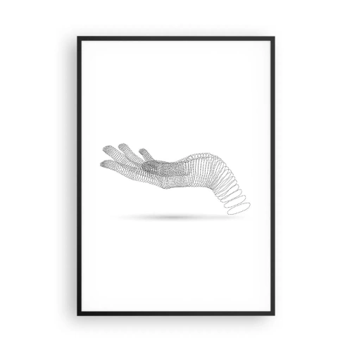 Póster en marco negro - Mano elástica - 70x100 cm