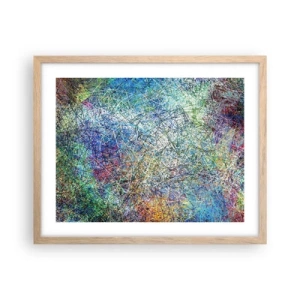 Póster en marco roble claro - No es tan fácil - 50x40 cm