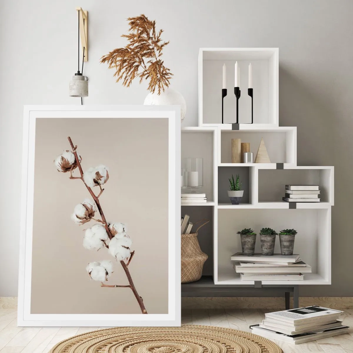 Póster en marco blanco - En la fuente de la suavidad - 61x91 cm