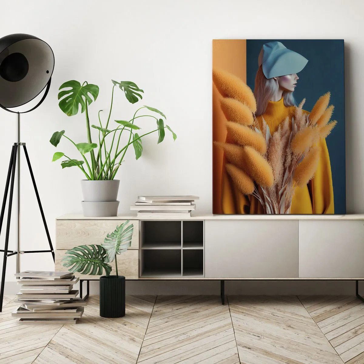 Cuadro sobre lienzo - Impresión de Imagen - Retrato esponjoso - 55x100 cm