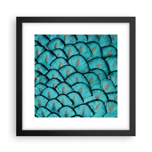 Póster en marco negro - La gran gala de las plumas - 30x30 cm