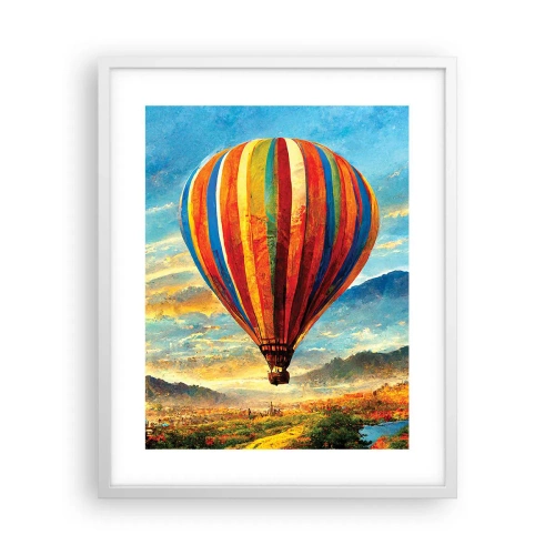 Póster en marco blanco - En silencio se ve el horizonte - 40x50 cm