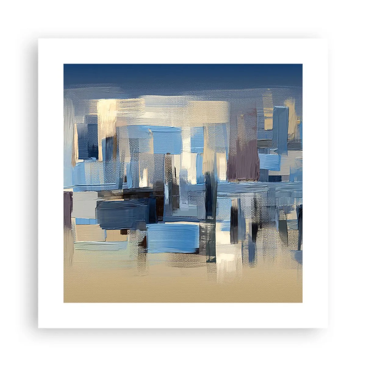 Póster - Construcción azul - 40x40 cm