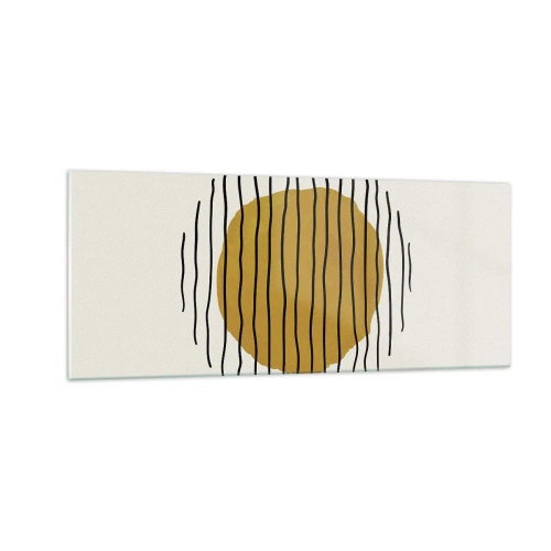 Cuadro sobre vidrio - Impresiones sobre Vidrio - Abstracción cálida - 100x40 cm