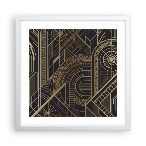 Póster en marco blanco - Conceptos, ideas, planes - 40x40 cm