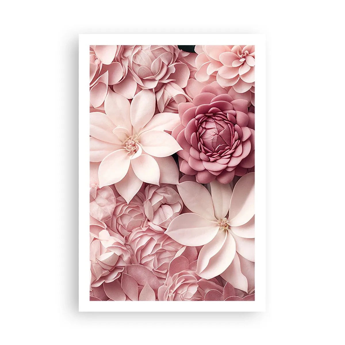 Póster - Entre pétalos rosas - 61x91 cm