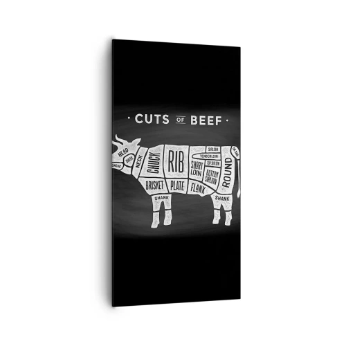 Cuadro sobre lienzo - Impresión de Imagen - Manual del carnicero - 65x120 cm