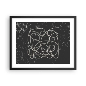 Póster en marco negro - Pensamientos errantes - 50x40 cm