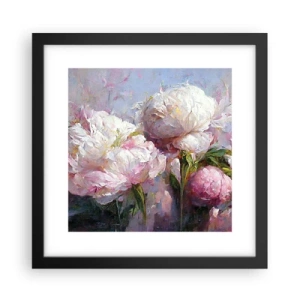 Póster en marco negro - Un ramo rebosante de vida - 30x30 cm