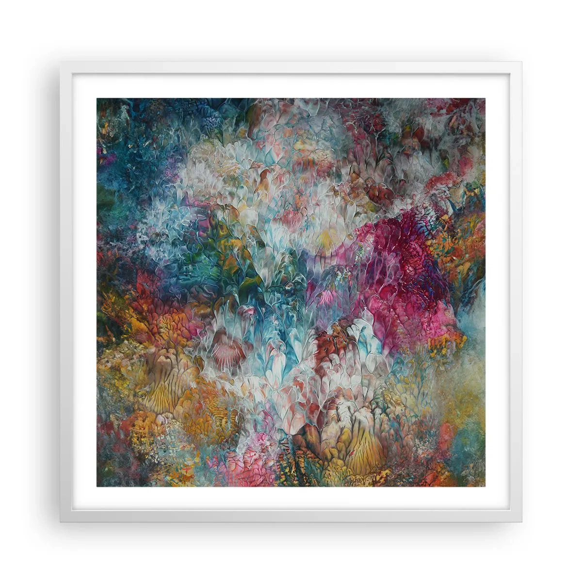Póster en marco blanco - En plena floración - 60x60 cm