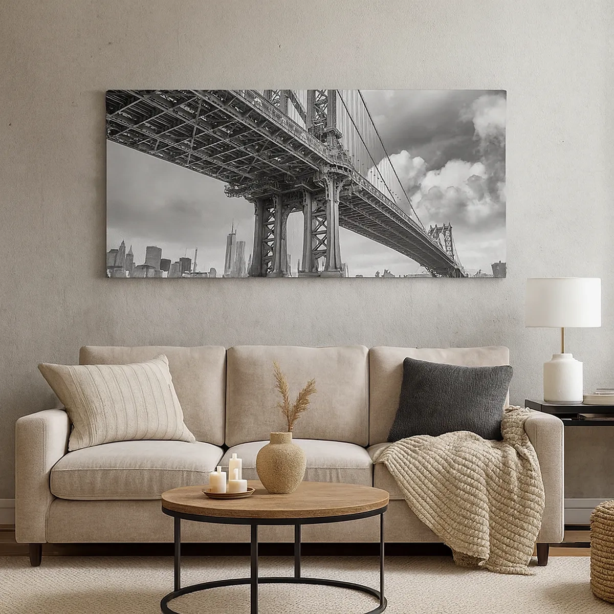 Cuadro sobre lienzo - Impresión de Imagen - Al corazón de la ciudad - 30x30 cm