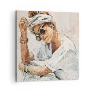 Cuadro sobre lienzo - Impresión de Imagen - Retrato a pleno sol - 60x60 cm