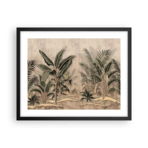 Póster en marco negro - Grabados de estilo colonial - 50x40 cm