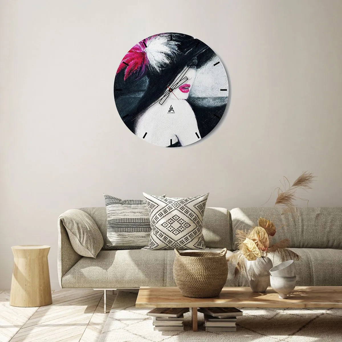 Reloj de pared - Reloj de vidrio - Siempre un misterio - 30x30 cm