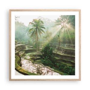 Póster en marco roble claro - Crecer bajo el sol - 60x60 cm