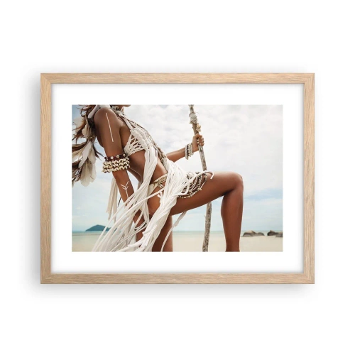 Póster en marco roble claro - Sacerdotisa del sol - 40x30 cm