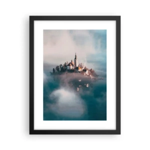 Póster en marco negro - Isla de los sueños - 30x40 cm
