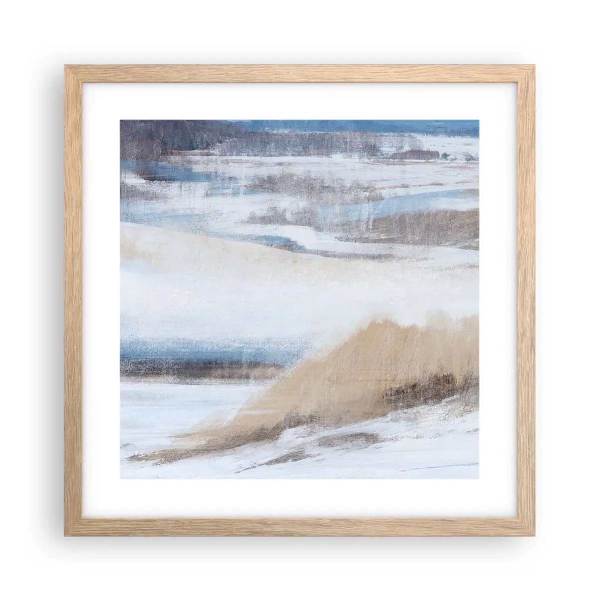 Póster en marco roble claro - Composición invernal - 40x40 cm