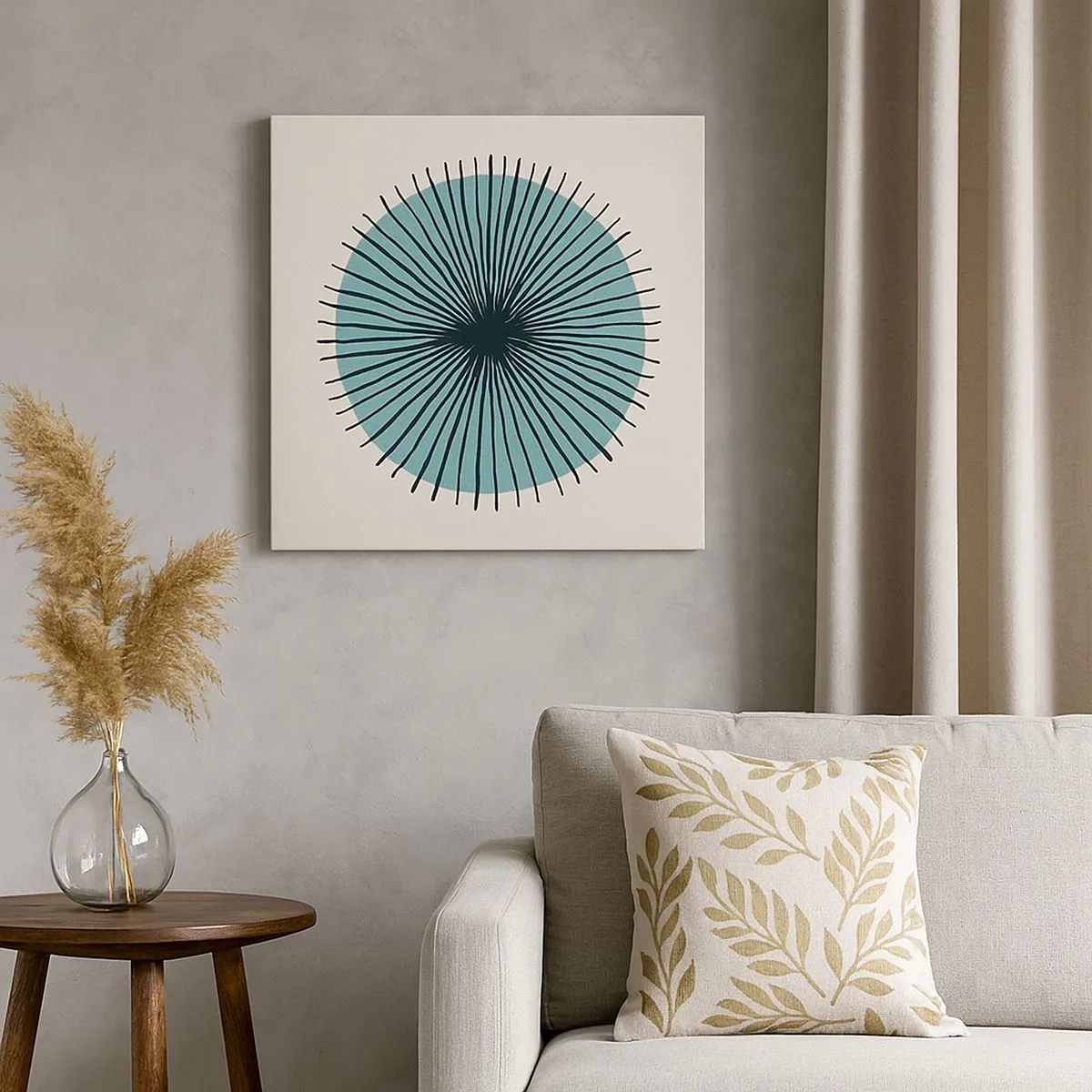 Cuadro sobre lienzo - Impresión de Imagen - Radiante en azul - 30x30 cm