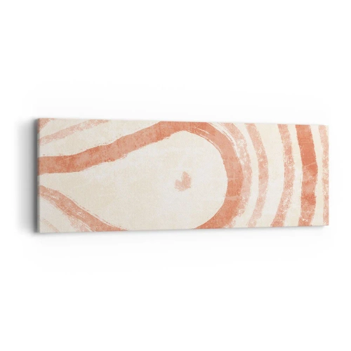 Cuadro sobre lienzo - Impresión de Imagen - Círculos de coral - composición - 90x30 cm