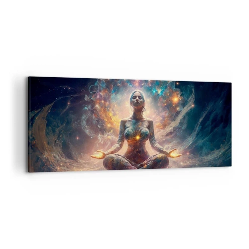 Cuadro sobre lienzo - Impresión de Imagen - Flujo de buena energía - 100x40 cm