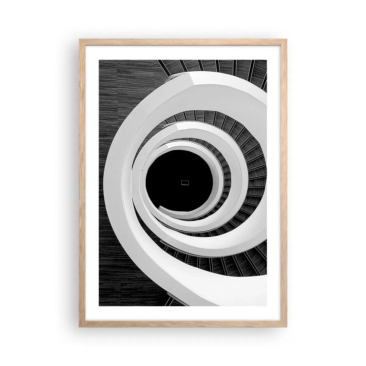 Póster en marco roble claro - Hacia el origen - 50x70 cm