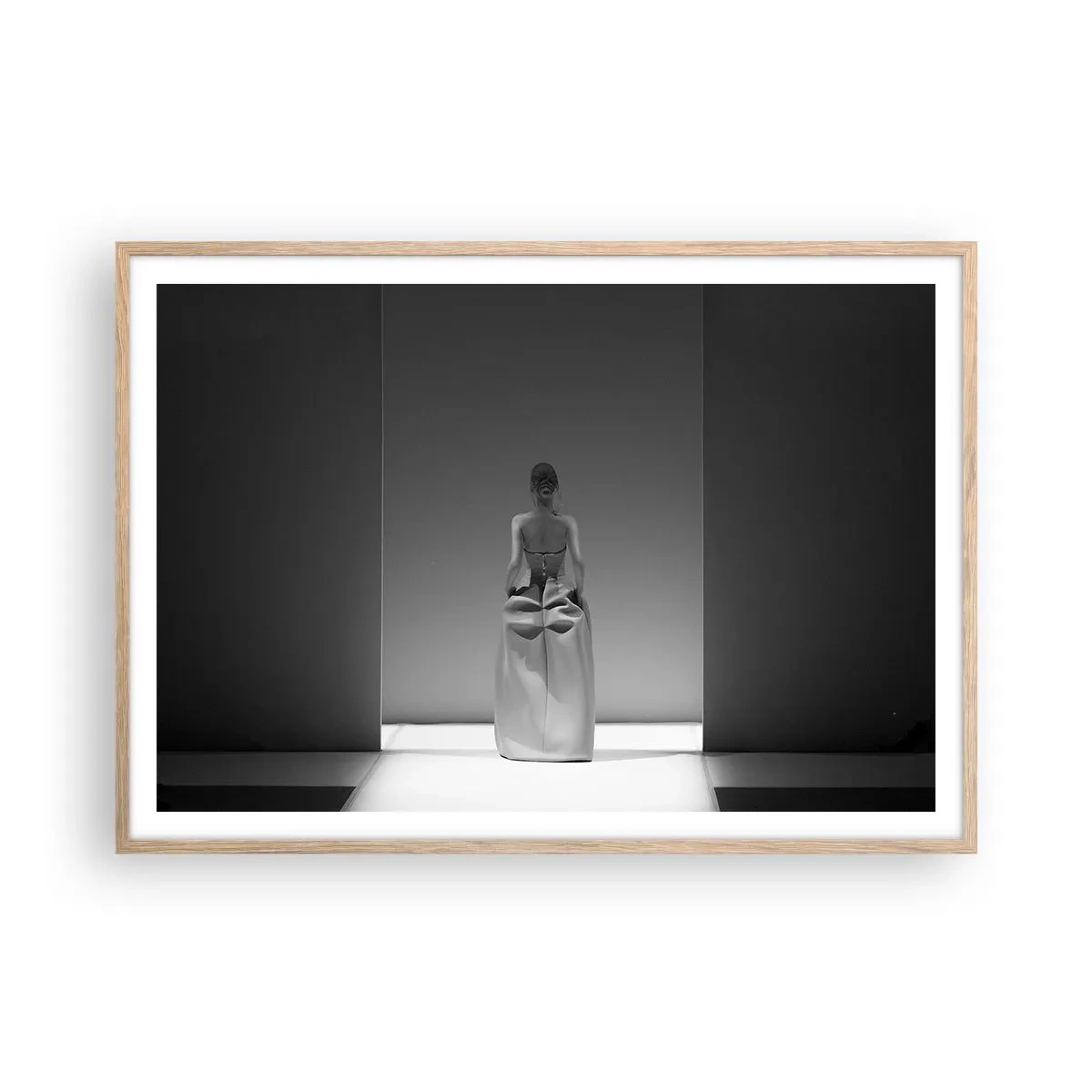 Póster en marco roble claro - Sencillez refinada - 100x70 cm