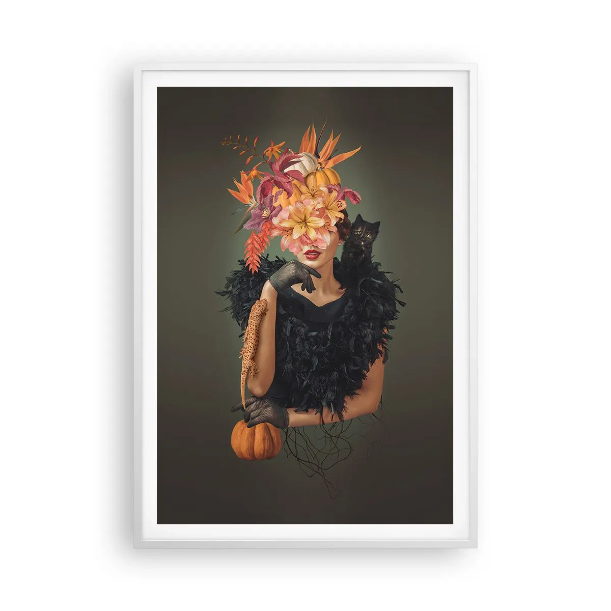 Póster en marco blanco - Hechizo de bruja - 70x100 cm