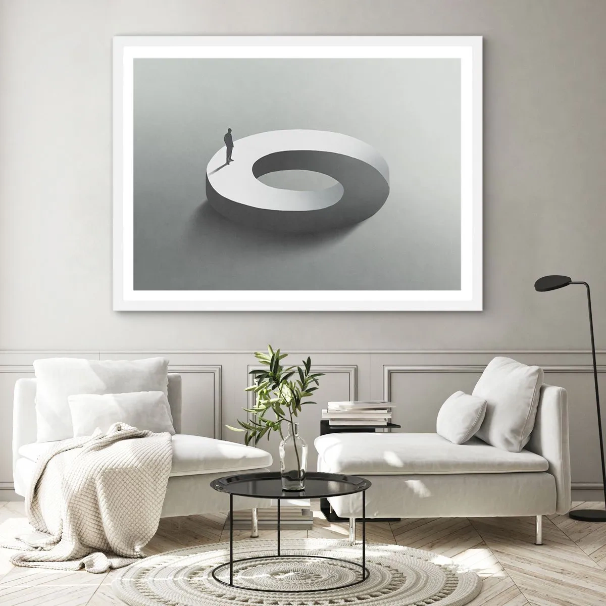 Póster en marco blanco - Ser sabio no es una labor sencilla - 100x70 cm