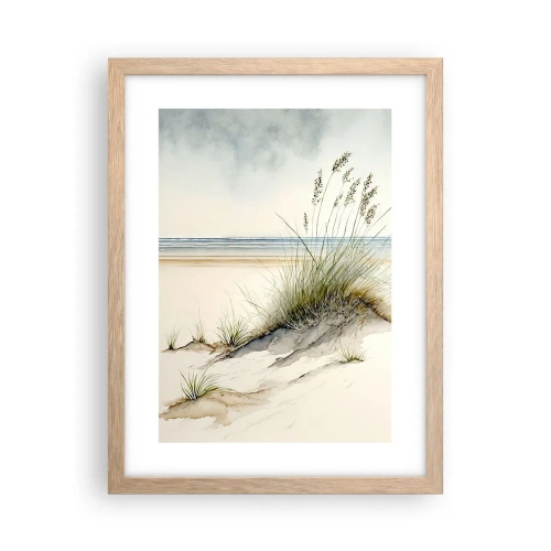 Póster en marco roble claro - Mimada por el viento - 30x40 cm