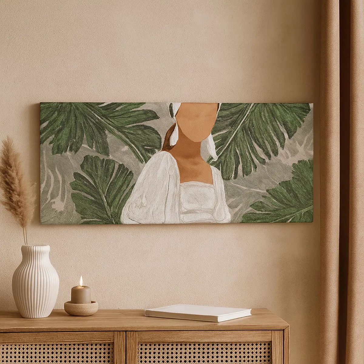 Cuadro sobre lienzo - Impresión de Imagen - Retrato exótico - 100x40 cm