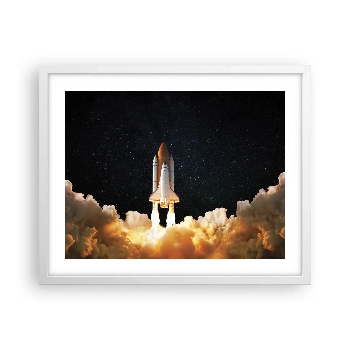 Póster en marco blanco - ¡Ad astra! - 50x40 cm