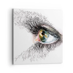 Cuadro sobre lienzo - Impresión de Imagen - Mira directamente a tu alma - 70x70 cm