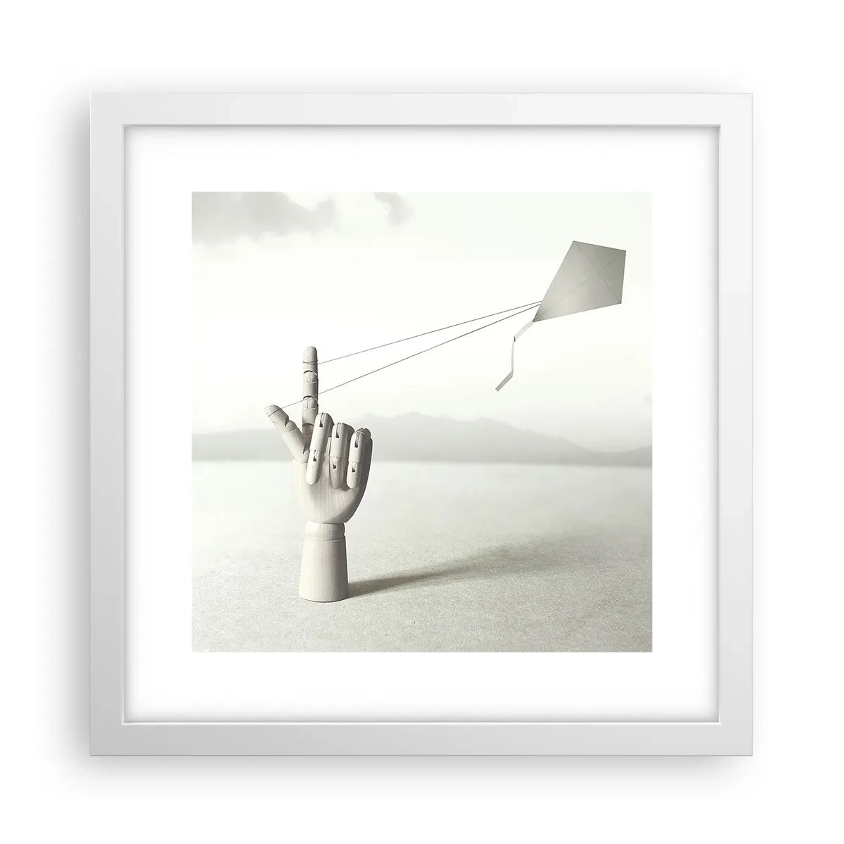 Póster en marco blanco - Una prueba de fuerza - 30x30 cm
