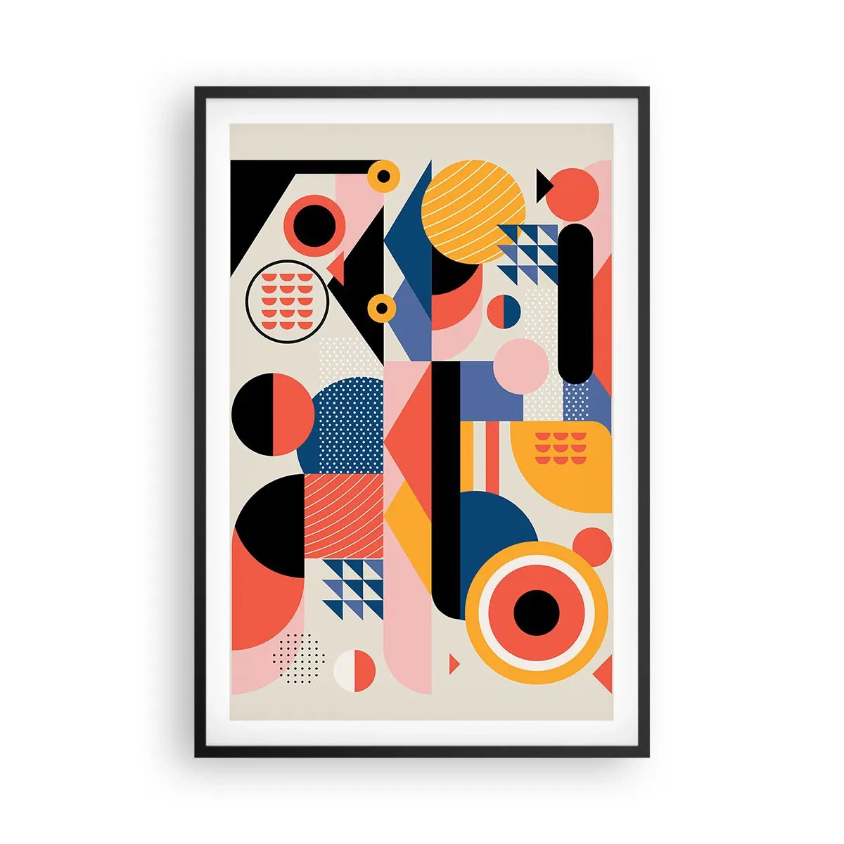 Póster en marco negro - Composición: juegos - 61x91 cm