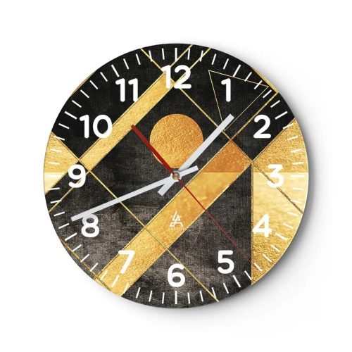 Reloj de pared - Reloj de vidrio - Sol del desierto - 40x40 cm