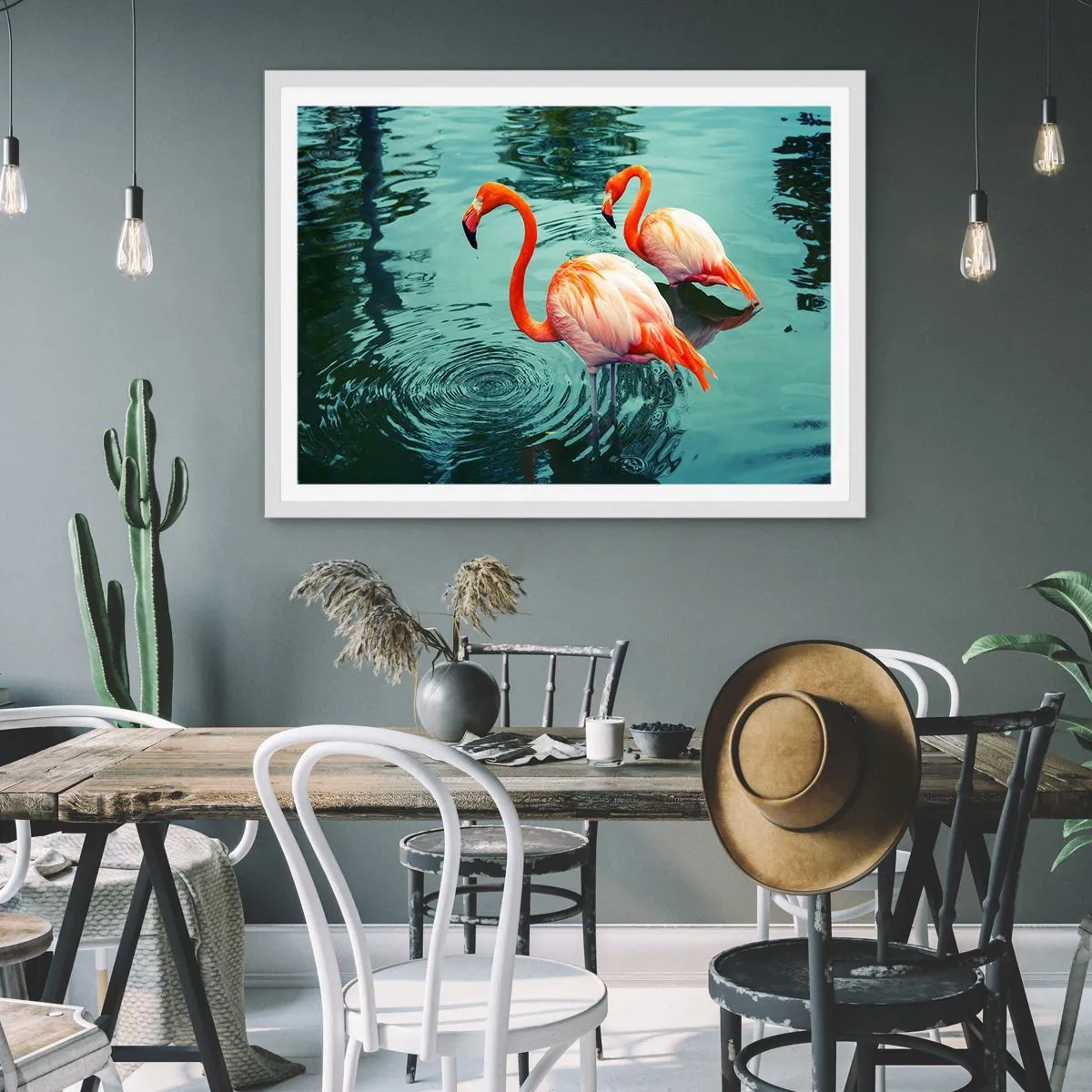 Póster en marco blanco - Estamos de moda - 100x70 cm