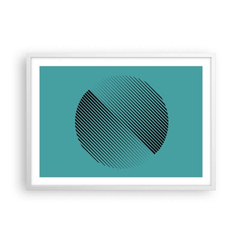 Póster en marco blanco - El círculo: una variación geométrica - 70x50 cm
