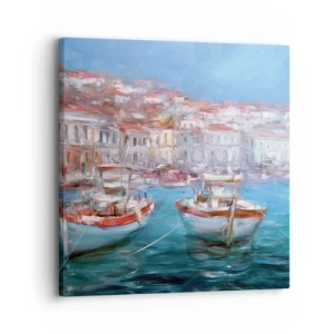 Cuadro sobre lienzo - Impresión de Imagen - Bahía italiana - 30x30 cm